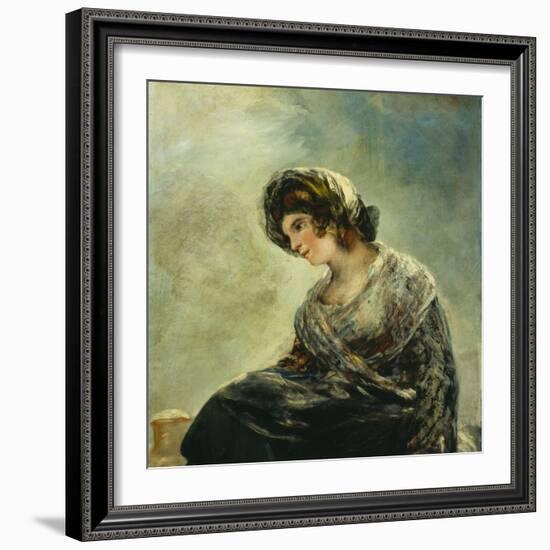 The Milkmaid of Bordeaux, about 1825-27-Francisco de Goya-Framed Giclee Print