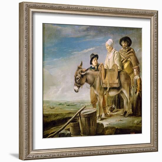 The Milkmaid's Family, 1641-Louis Le Nain-Framed Giclee Print