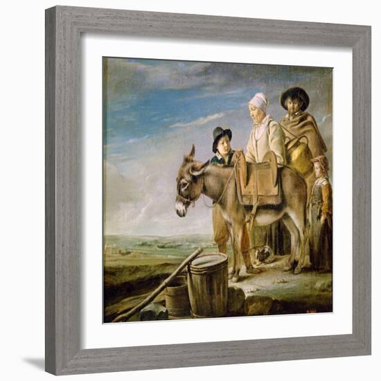 The Milkmaid's Family, 1641-Louis Le Nain-Framed Giclee Print