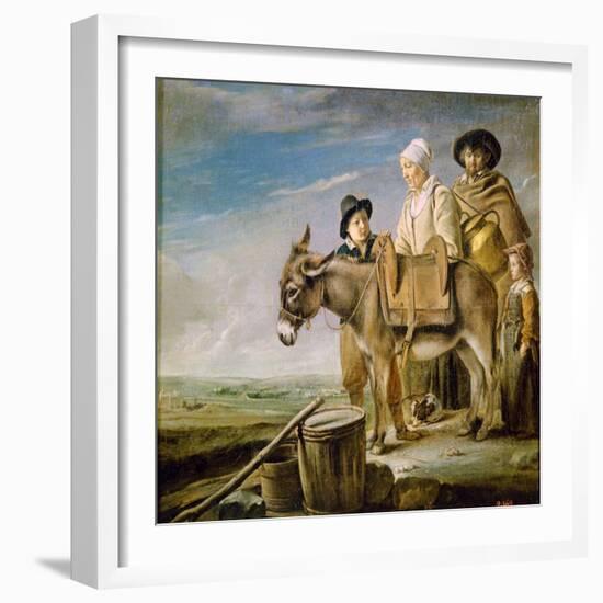 The Milkmaid's Family, 1641-Louis Le Nain-Framed Giclee Print