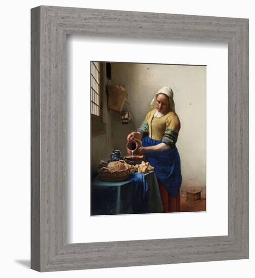 The Milkmaid-Johannes Vermeer-Framed Premium Giclee Print