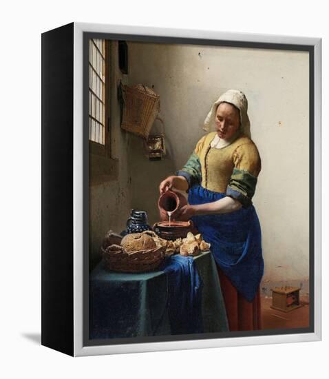 The Milkmaid-Johannes Vermeer-Framed Stretched Canvas