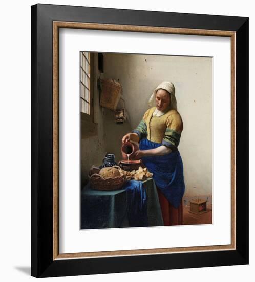 The Milkmaid-Johannes Vermeer-Framed Art Print