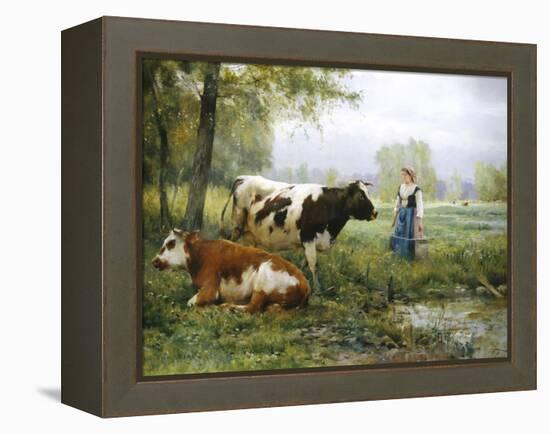 The Milkmaid-Julien Dupre-Framed Premier Image Canvas