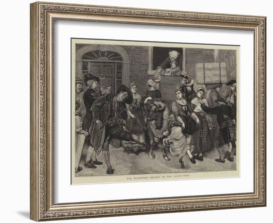 The Milkmaids' May-Day in the Olden Time-Sir James Dromgole Linton-Framed Giclee Print