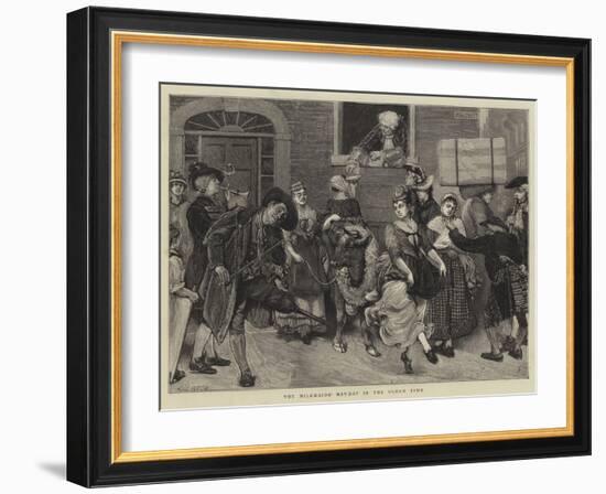 The Milkmaids' May-Day in the Olden Time-Sir James Dromgole Linton-Framed Giclee Print