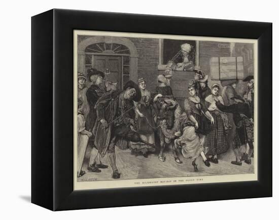 The Milkmaids' May-Day in the Olden Time-Sir James Dromgole Linton-Framed Premier Image Canvas