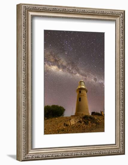 The Milky Way at night at the Vlamingh Head Lighthouse, Exmouth, Western Australia, Australia-Michael Nolan-Framed Photographic Print