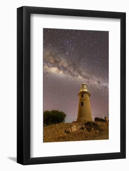 The Milky Way at night at the Vlamingh Head Lighthouse, Exmouth, Western Australia, Australia-Michael Nolan-Framed Photographic Print