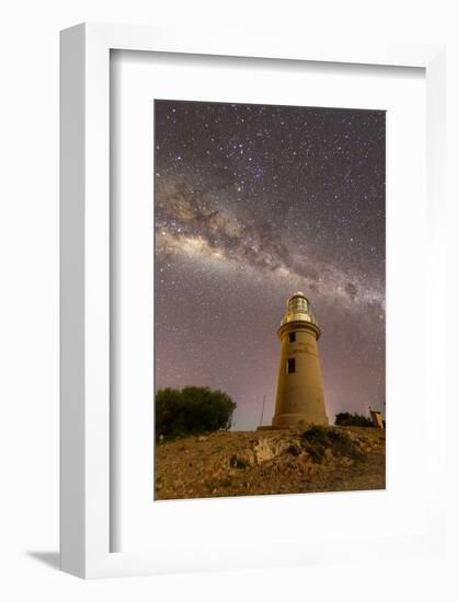 The Milky Way at night at the Vlamingh Head Lighthouse, Exmouth, Western Australia, Australia-Michael Nolan-Framed Photographic Print