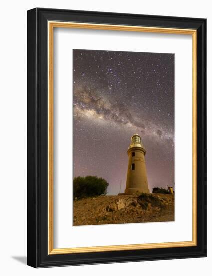 The Milky Way at night at the Vlamingh Head Lighthouse, Exmouth, Western Australia, Australia-Michael Nolan-Framed Photographic Print