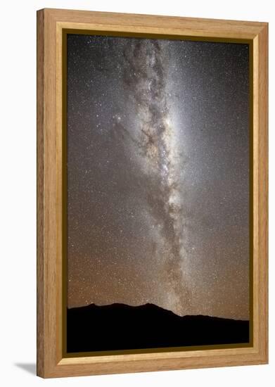 The Milky Way in Vertical Position Rising from the Horizon-null-Framed Premier Image Canvas