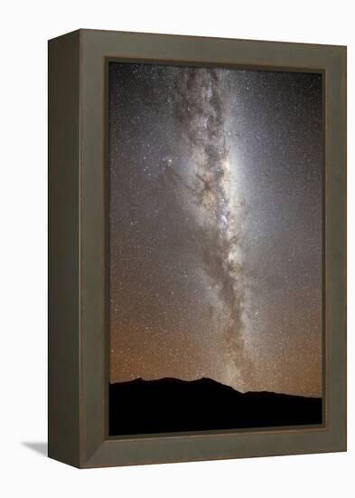 The Milky Way in Vertical Position Rising from the Horizon-null-Framed Premier Image Canvas