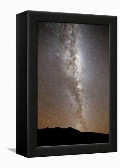 The Milky Way in Vertical Position Rising from the Horizon-null-Framed Premier Image Canvas