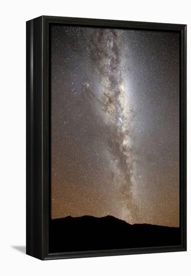 The Milky Way in Vertical Position Rising from the Horizon-null-Framed Premier Image Canvas