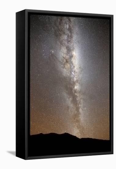 The Milky Way in Vertical Position Rising from the Horizon-null-Framed Premier Image Canvas