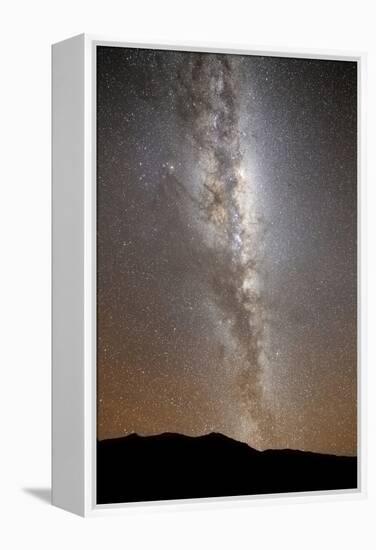 The Milky Way in Vertical Position Rising from the Horizon-null-Framed Premier Image Canvas