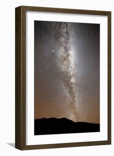 The Milky Way in Vertical Position Rising from the Horizon--Framed Photographic Print