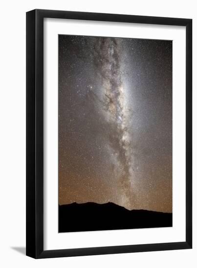 The Milky Way in Vertical Position Rising from the Horizon--Framed Photographic Print