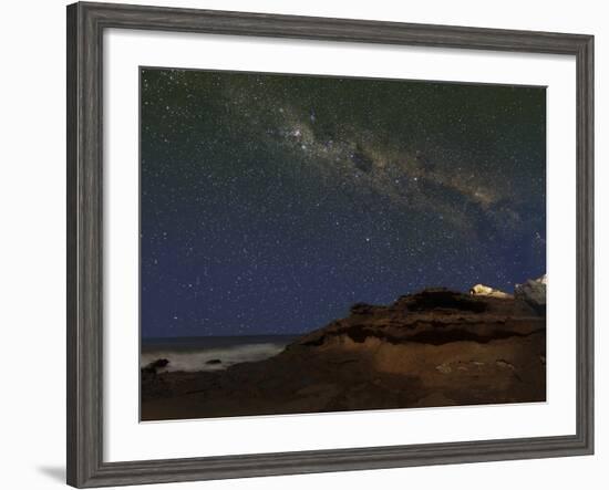 The Milky Way over the Cliffs of Miramar, Argentina-Stocktrek Images-Framed Photographic Print