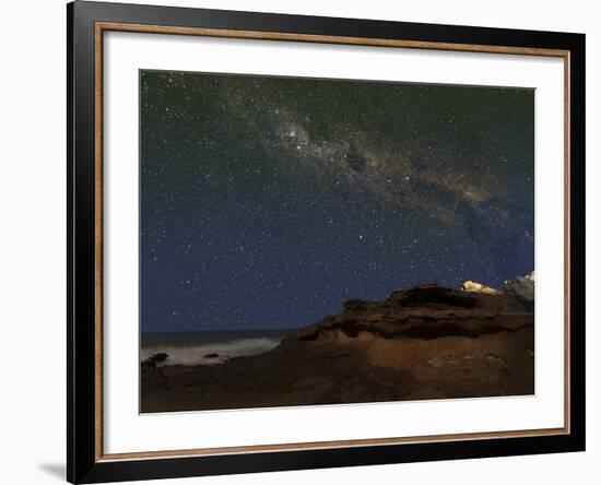 The Milky Way over the Cliffs of Miramar, Argentina-Stocktrek Images-Framed Photographic Print