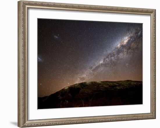 The Milky Way Rising Above the Hills of Azul, Argentina-Stocktrek Images-Framed Photographic Print