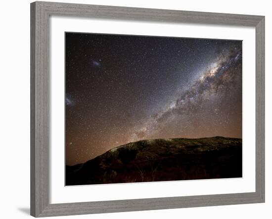 The Milky Way Rising Above the Hills of Azul, Argentina-Stocktrek Images-Framed Photographic Print