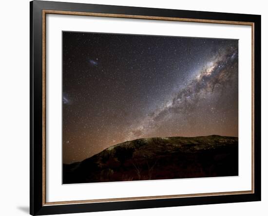 The Milky Way Rising Above the Hills of Azul, Argentina-Stocktrek Images-Framed Photographic Print