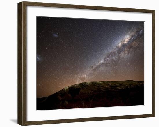 The Milky Way Rising Above the Hills of Azul, Argentina-Stocktrek Images-Framed Photographic Print