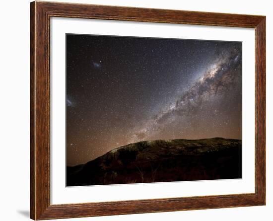 The Milky Way Rising Above the Hills of Azul, Argentina-Stocktrek Images-Framed Photographic Print