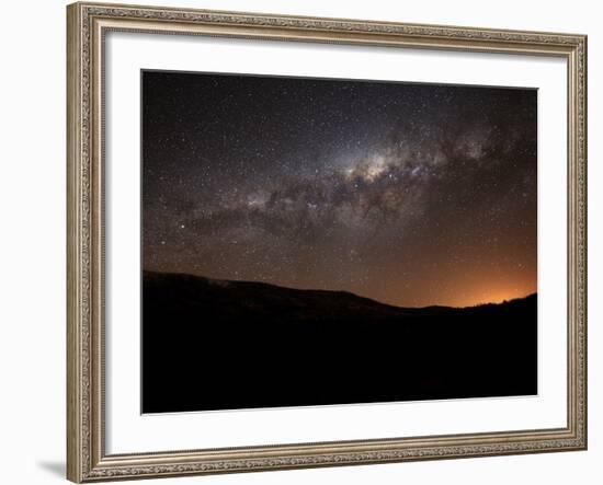 The Milky Way Setting Behind the Hills of Azul, Argentina-Stocktrek Images-Framed Photographic Print