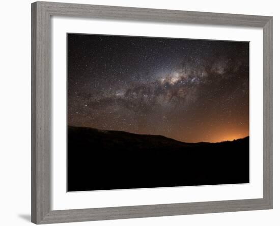 The Milky Way Setting Behind the Hills of Azul, Argentina-Stocktrek Images-Framed Photographic Print