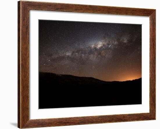 The Milky Way Setting Behind the Hills of Azul, Argentina-Stocktrek Images-Framed Photographic Print