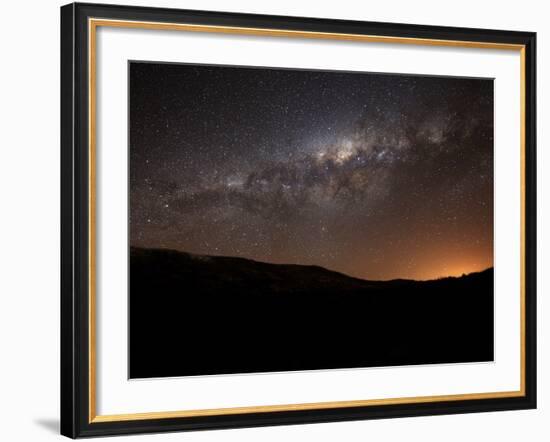 The Milky Way Setting Behind the Hills of Azul, Argentina-Stocktrek Images-Framed Photographic Print