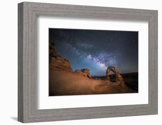 The Milky Way Shines over Delicate Arch at Arches National Park, Utah-Ben Coffman-Framed Photographic Print