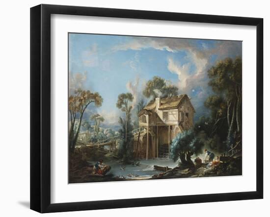 The Mill at Charenton, c.1756-Francois Boucher-Framed Giclee Print