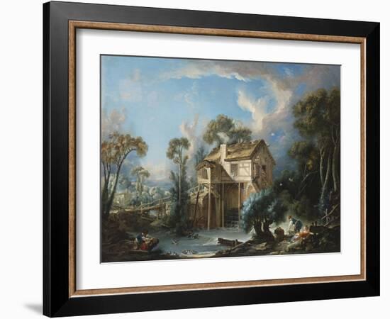 The Mill at Charenton, c.1756-Francois Boucher-Framed Giclee Print