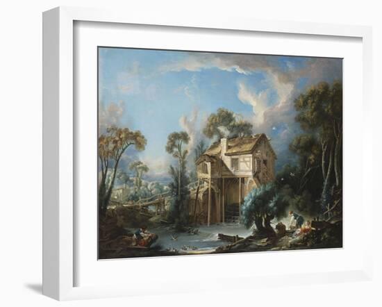 The Mill at Charenton, c.1756-Francois Boucher-Framed Giclee Print