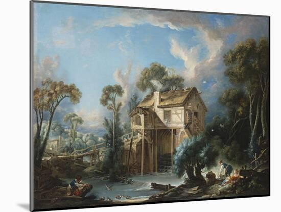 The Mill at Charenton, c.1756-Francois Boucher-Mounted Giclee Print