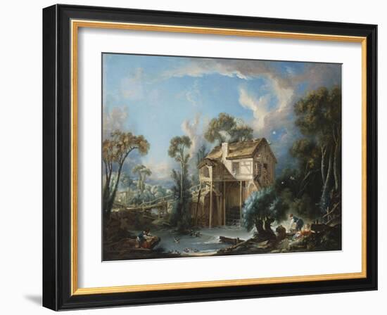 The Mill at Charenton, c.1756-Francois Boucher-Framed Giclee Print