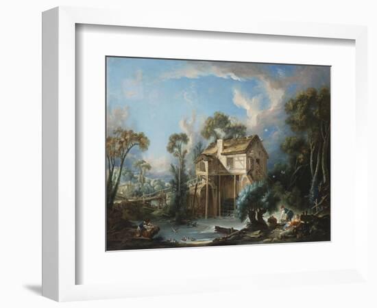 The Mill at Charenton, C.1756-Francois Boucher-Framed Giclee Print