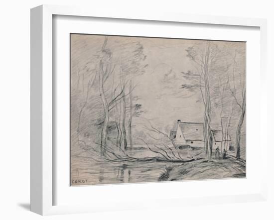 'The Mill at Cuincy', 1871-1872, (1946)-Jean-Baptiste-Camille Corot-Framed Giclee Print