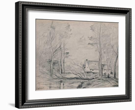 'The Mill at Cuincy', 1871-1872, (1946)-Jean-Baptiste-Camille Corot-Framed Giclee Print