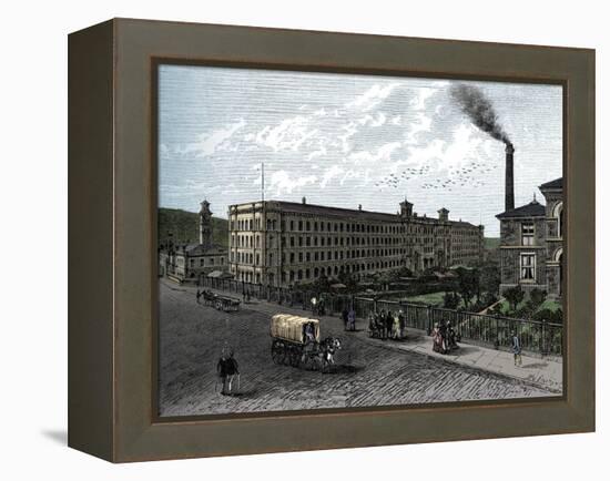 The mill at Saltaire, c1880-Unknown-Framed Premier Image Canvas