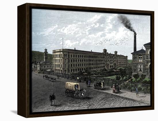 The mill at Saltaire, c1880-Unknown-Framed Premier Image Canvas