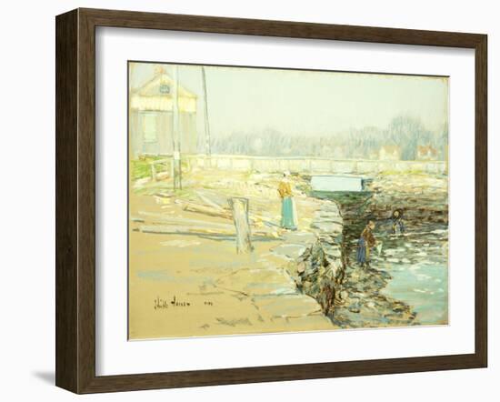 The Mill Dam, Cos Cob, 1903-Childe Hassam-Framed Giclee Print