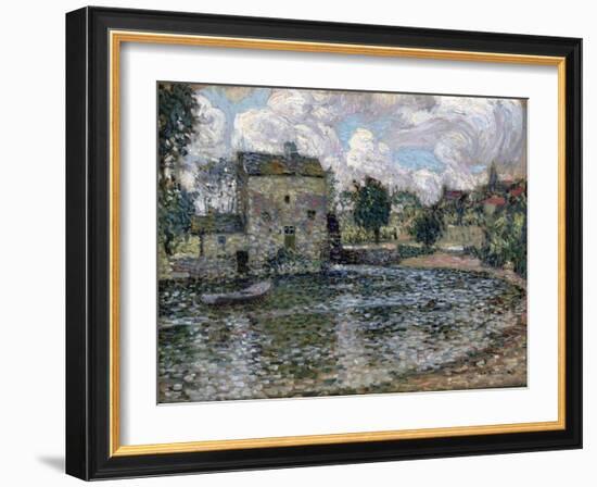 The Mill, Montreuil-Bellay, 1914-Henri Eugene Augustin Le Sidaner-Framed Giclee Print