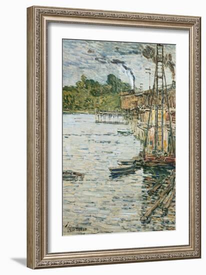 The Mill Pond, Cos Cob, Connecticut, 1902-Childe Hassam-Framed Giclee Print