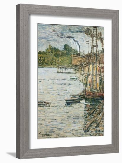 The Mill Pond, Cos Cob, Connecticut, 1902-Childe Hassam-Framed Giclee Print