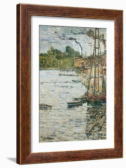 The Mill Pond, Cos Cob, Connecticut, 1902-Childe Hassam-Framed Giclee Print